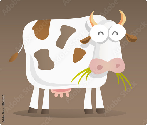 Cow eating grass
