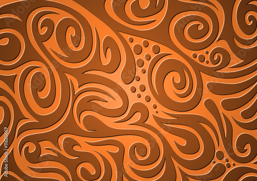 Floraler Hintergrund, orange, braun