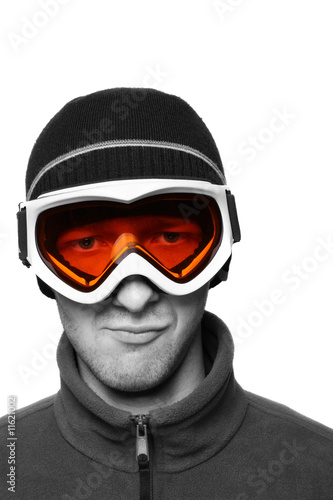 Masked Snowboarder