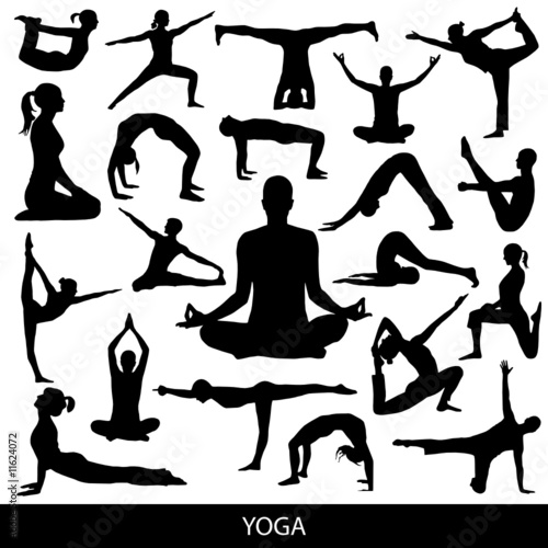 yoga silhouettes