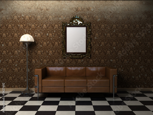 Distressed grungy interior.