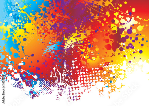 ink splat rainbow bottom