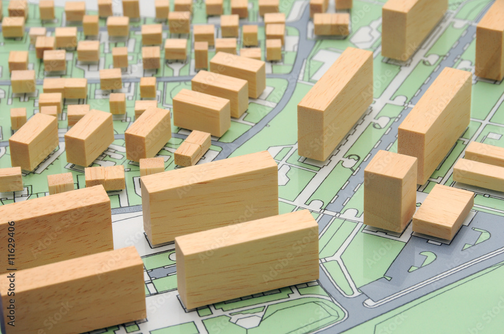 Obraz premium Urbanistic architecture model