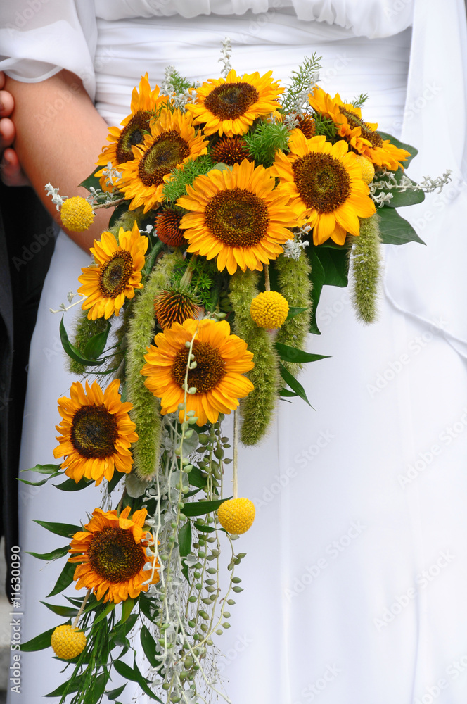 Fototapeta premium Wedding bouquet of Sunflowers