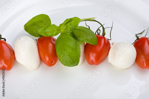 Tomaten, Mozzarella und Basilikum: insalada Caprese