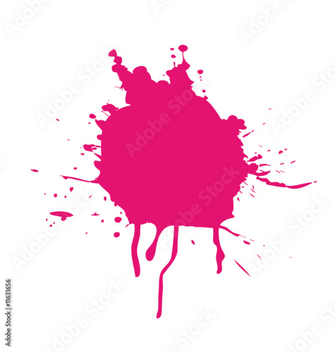 Pink splatter isolated