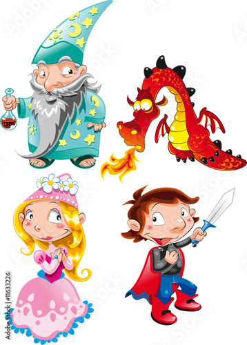 Princess, Prince, Dragon, Magician #11633226