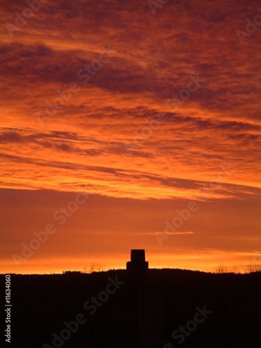 Sonnenuntergang   ber den D  chern