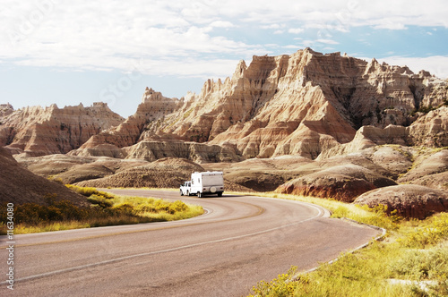 Bild auf Leinwand RV in the Badlands