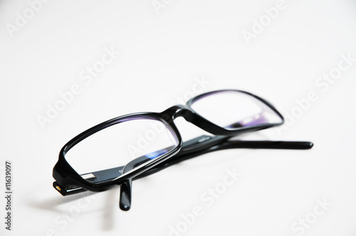 Glasses on white background