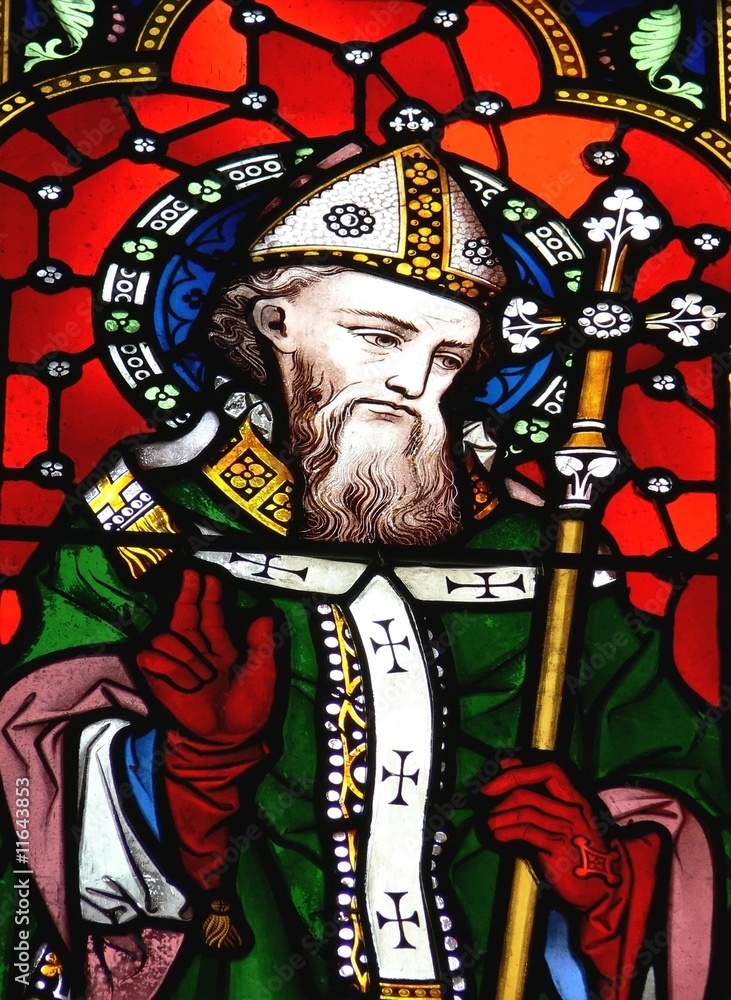 Saint Patrick in stained glass Saint Patrick in stained glass
