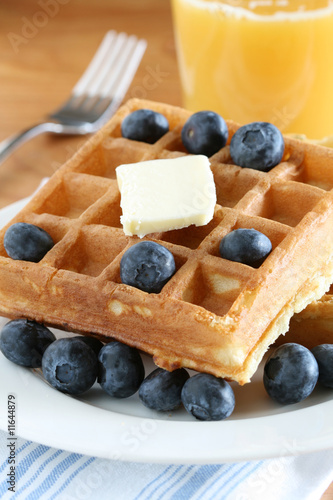 Breakfast  - Blueberry Waffles