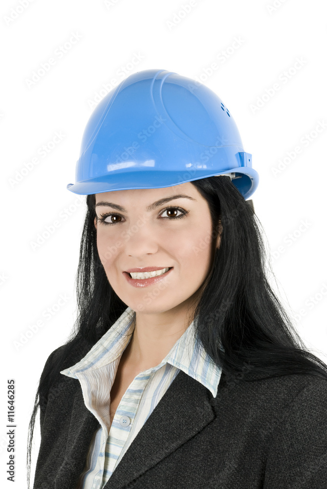 Smiling woman architect Smiling woman architect