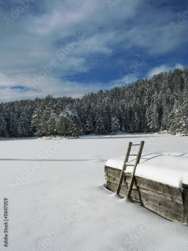 Lake in winter in tirol