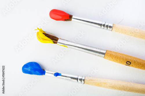 Three brushes