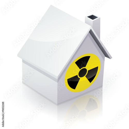 Maison blanche et radiation (reflet)