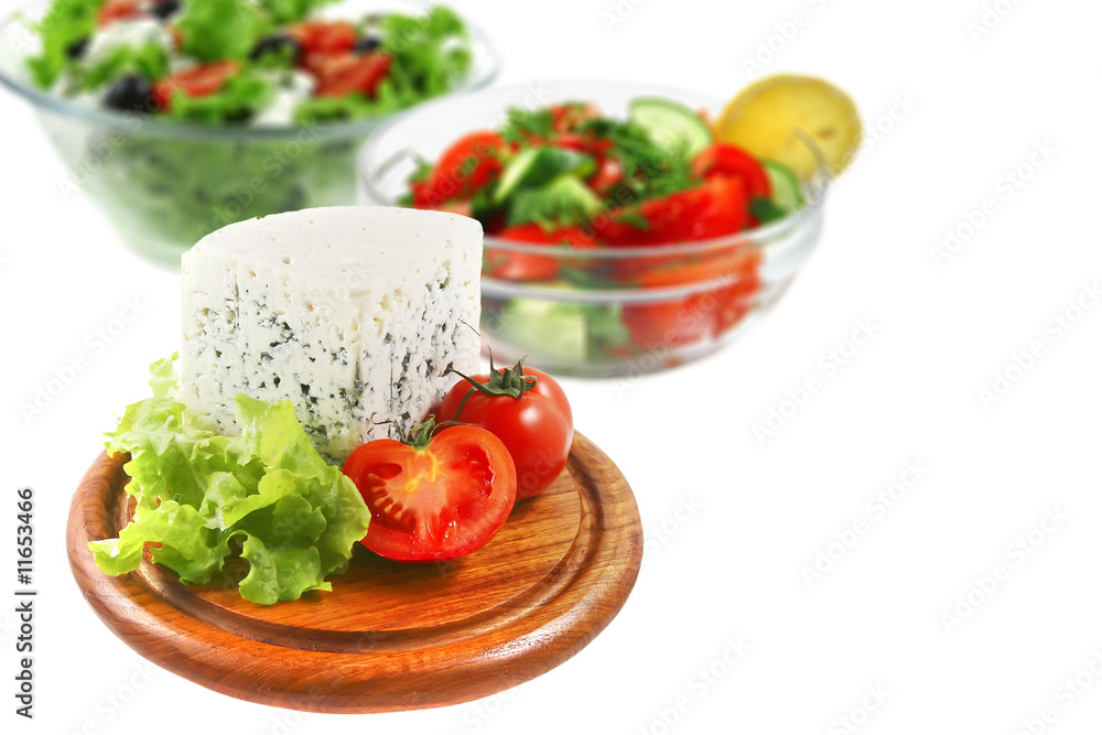 stilton cheese and salads
