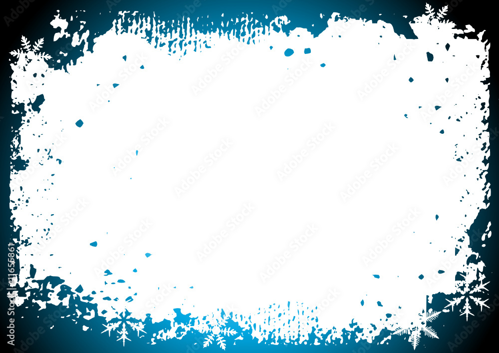 Obraz premium Winter background, snowflakes - vector illustration