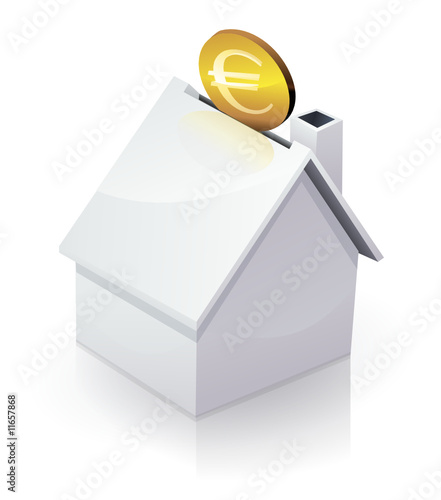 Maison blanche et investir en euros (reflet)