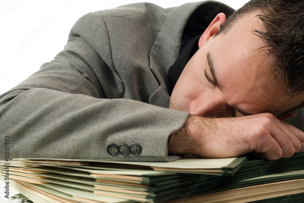 Obraz premium Sleeping Businessman