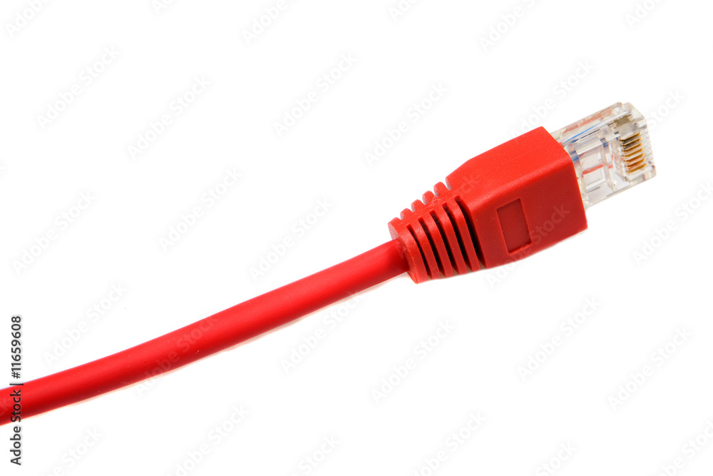 Red wire isolated on white Red wire isolated on white