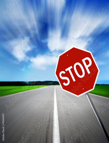 stop on speed road