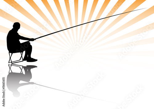 Fisherman silhouette