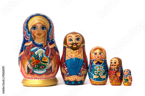 Obraz na plátně russian, souvenir, matrioshka