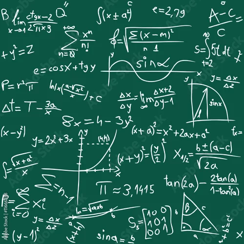 Obraz Wektorowa ilustracja bezszwowy matematyki tło