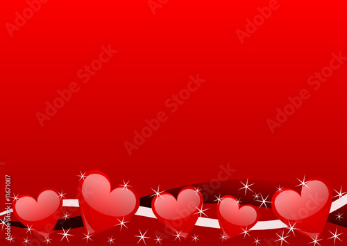 valentines background with hearts