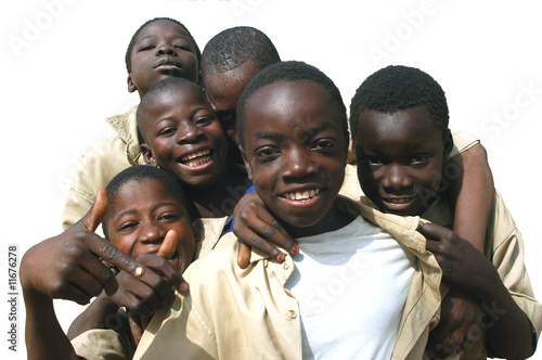 Canvas Print Jeunes écoliers africains