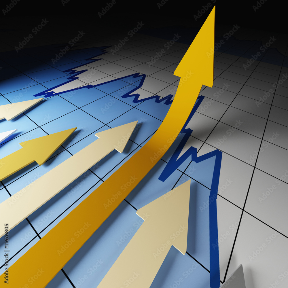 Fototapeta premium financial stat arrows