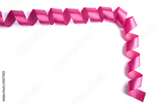 frame of beautiful pink ribbon isolated