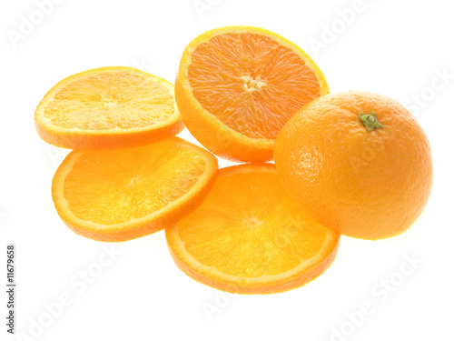 Orangenscheiben slices of oranges