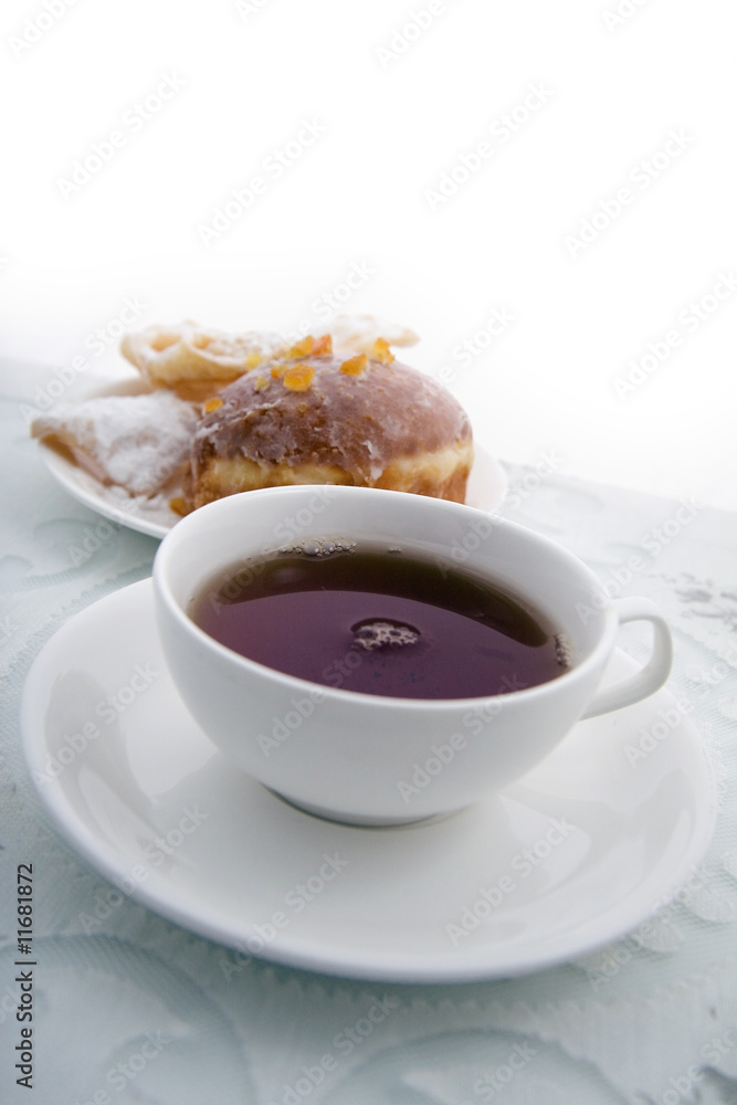 donut and cup of tea donut and cup of tea
