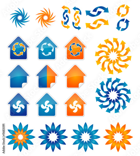 Icons for air conditioning