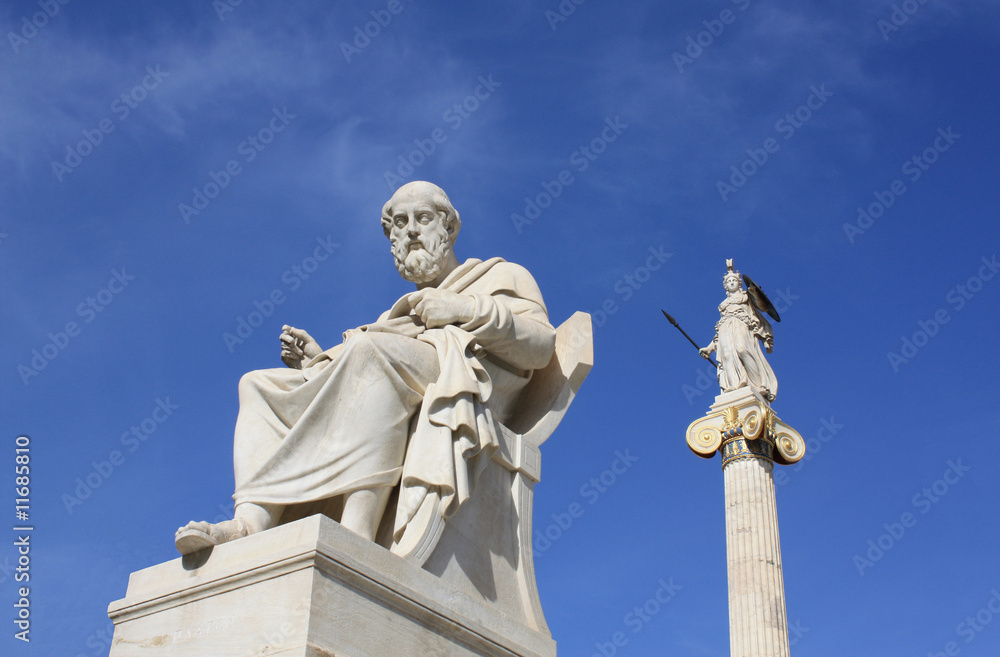 Obraz premium Plato and Athena in Athens