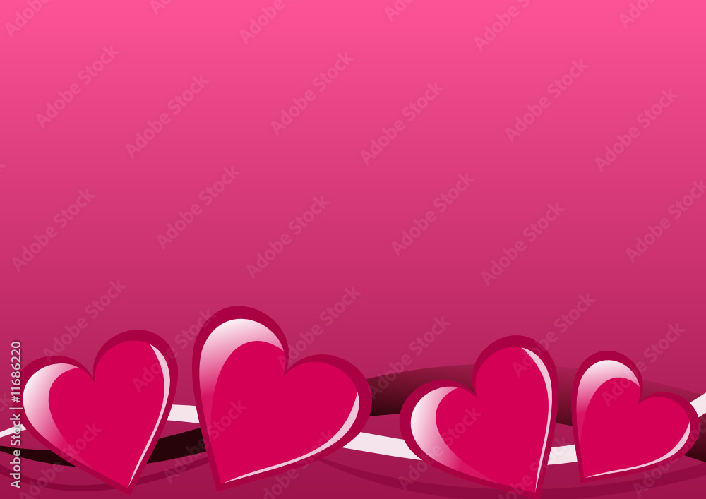 valentines background with hearts