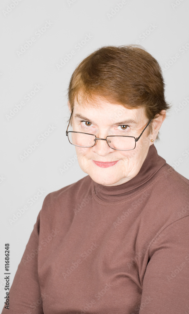 Fototapeta premium portrait of a mature aged smiling woman