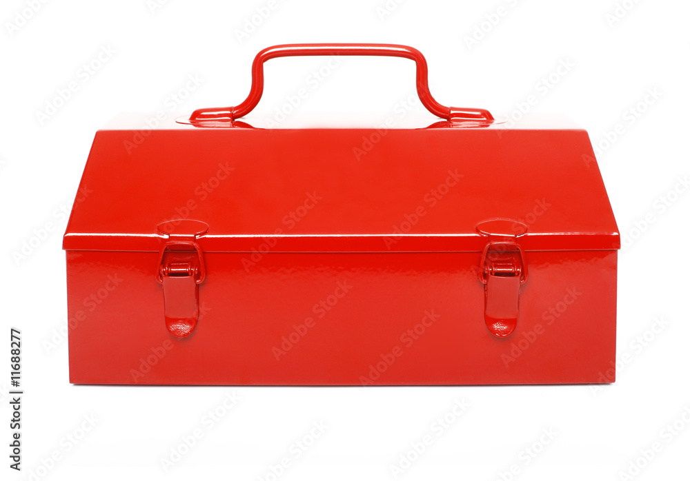 Red toolbox isolated Red toolbox isolated