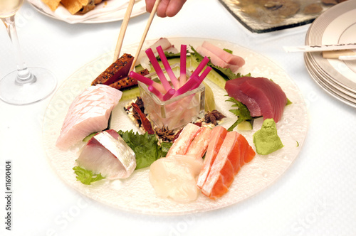Sashimi plate