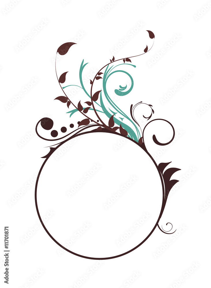 abstract floral frame abstract floral frame