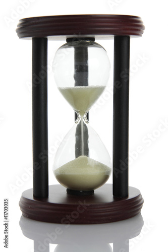 Hourglass counting the time