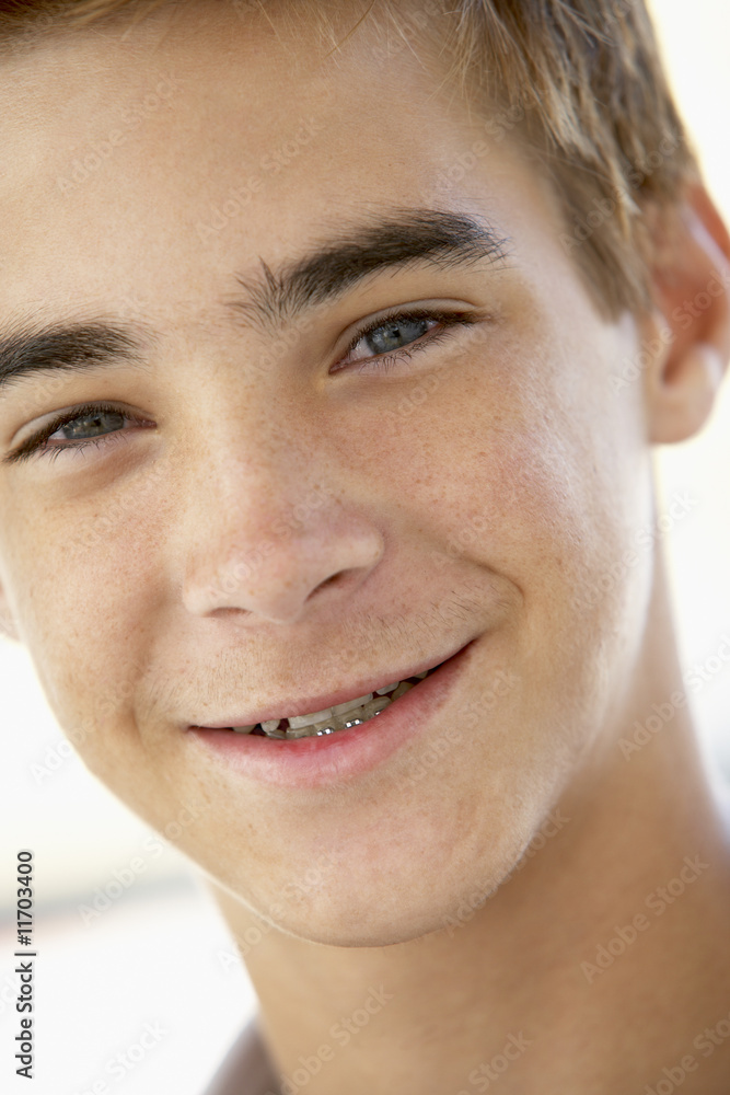 Portrait Of Teenage Boy Smiling Portrait Of Teenage Boy Smiling