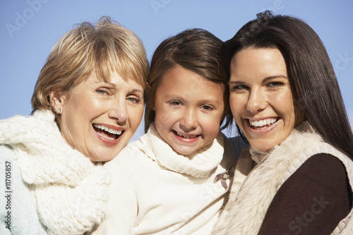 Portrait Of Grandmother, Mother And Daughter