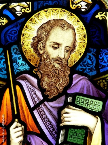 Saint James,stained glass window photo