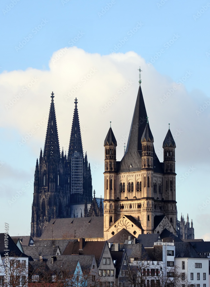Köln, St. Martin und Kölner Dom
