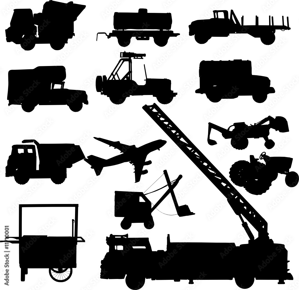 truck vector silhouettes
