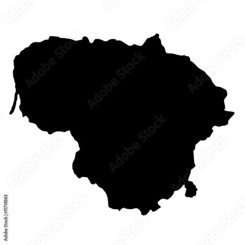 vector map of lithuania