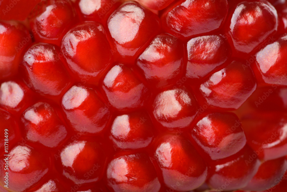 macro of ripe seeds pomegranate isolated macro of ripe seeds pomegranate isolated